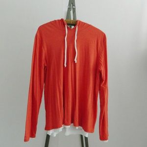 Vince Double Layer Hoodie Long Sleeve Shirt Size M